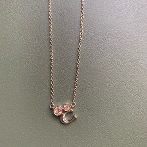 COACH signature crystal cluster necklace